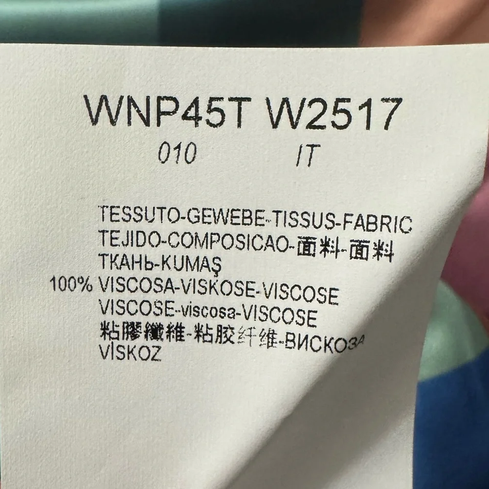 Emporio Armani Multicolour Checked High-Waisted Wide Leg Trousers Size 4 - Picture 5 of 14